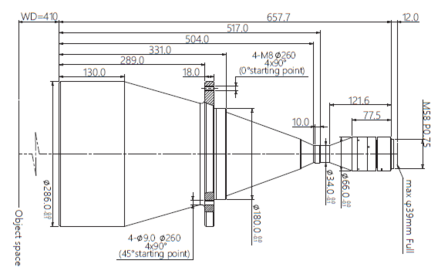 Mechanical Drawing LM58-TELECENTRIC-0.163X-WD410-39-NI