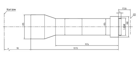 Mechanical Drawing LCM-TELECENTRIC-0.8X-WD110-1.5-NI