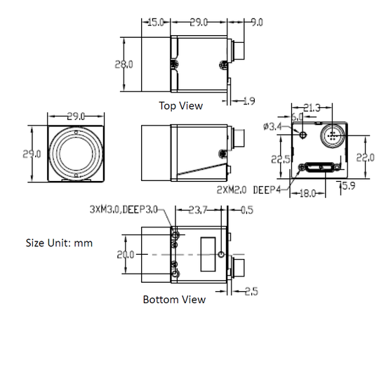 Vision Camera | USB3 | 1.6 Megapixel IMX273 Color | MER-160-227U3C