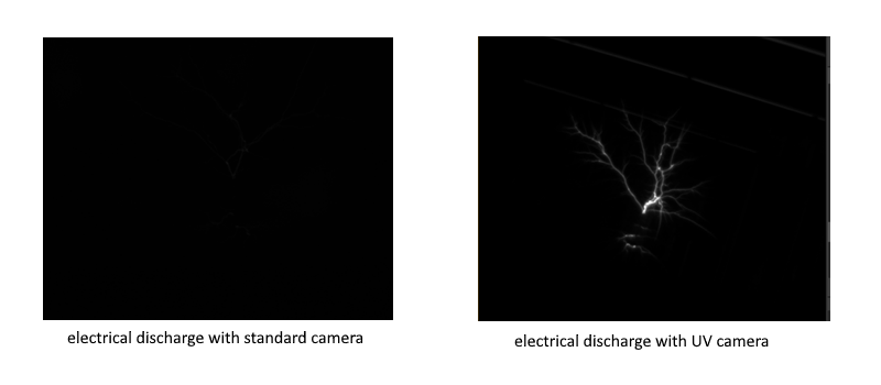 comparing UV imaging for electrical discharge